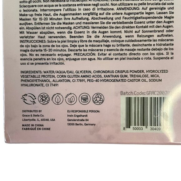 Grace & Stella Anti-Wrinkle‎ & Energizing Eye Masks Large Box of 12 Mask Pairs - Picture 3 of 4